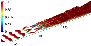 Large-Eddy Simulation with Parabolized Stability Equations for Turbulent Transition using OpenFOAM